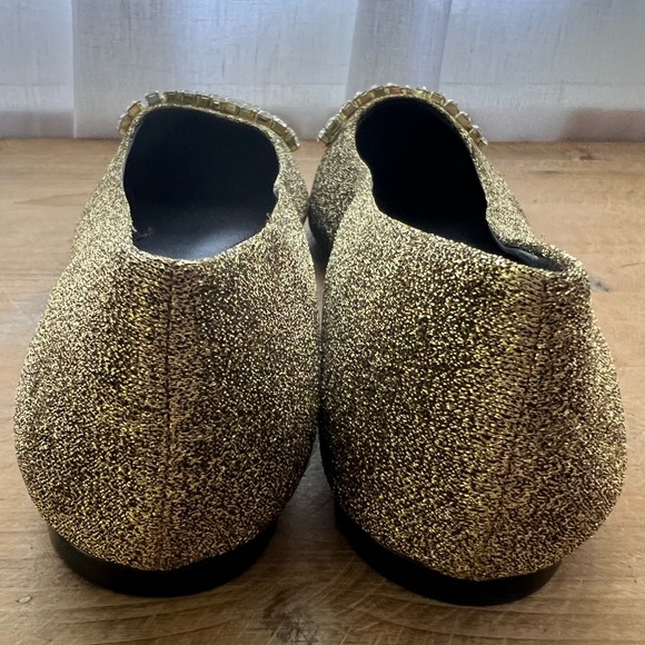 New Larroudé Lee Crystal-Embellished Lurex Flats Women’s Size 7.5 - Picture 6 of 10